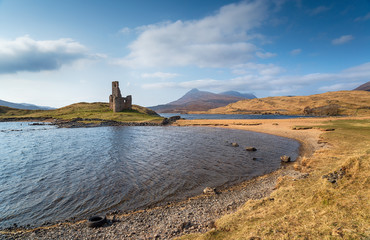 Ardvreck Castle Ruins in Scotland