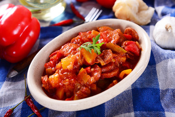 Traditional Hungarian dish - letcho