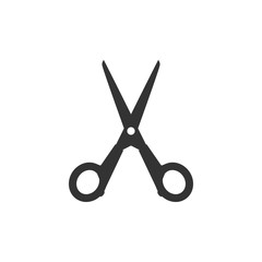 Scissors icon. Vector illustration, flat design.