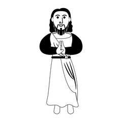 Jesuschrist cartoon isolated vector illustration graphic design