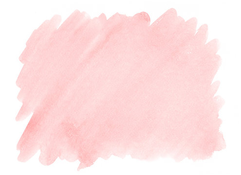 Pink watercolor background with a pronounced texture of paper for decorating design products and printing.