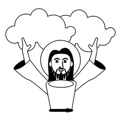 Jesuschrist cartoon isolated vector illustration graphic design