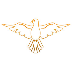 Dove cartoon symbol vector illustration graphic design