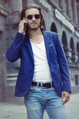 Fototapeta premium handsome man in town