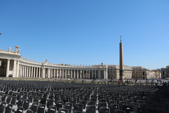 St. Peter's Square in the Vatican in Rome, Italy