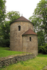 Fototapeta na wymiar historical rotunda in the park in Cieszyn, Poland