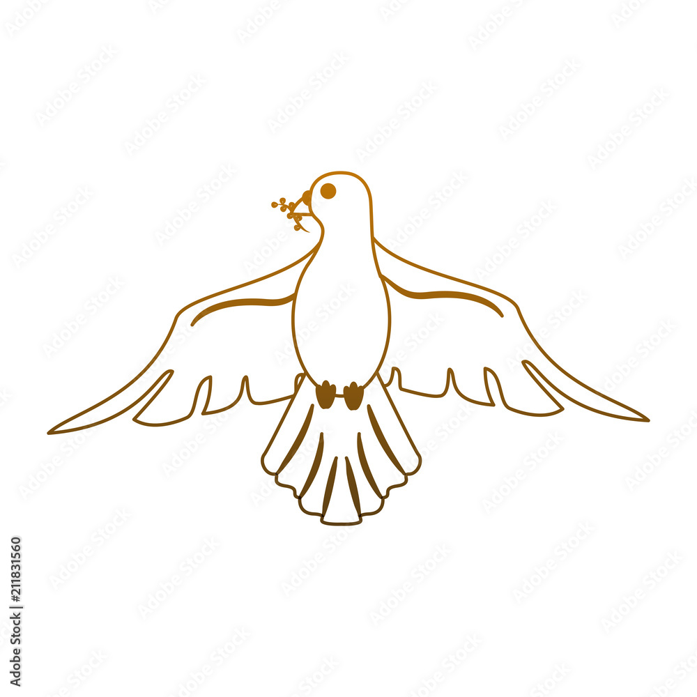 Poster dove cartoon symbol vector illustration graphic design