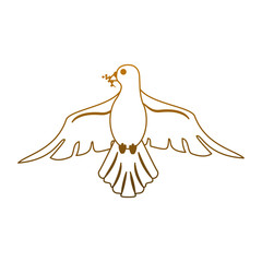 Dove cartoon symbol vector illustration graphic design