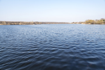 the river of the Dnieper in the early spring
