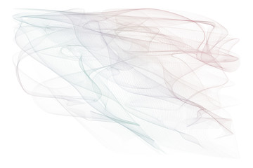 Illustrations of smoky line art. Decoration, color, generative & surface.