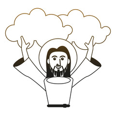 Jesuschrist cartoon isolated vector illustration graphic design