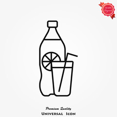 Soda vector icon isolated on background