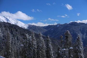 Winter mountains of the Kavkazky ridge