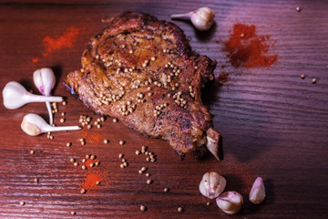 Fried meat with spices