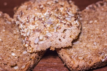 Grain bread close-up