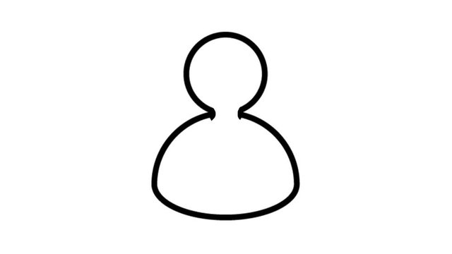 Admin User animation. Flat line icon stock video design drawing isolated on white symbol background