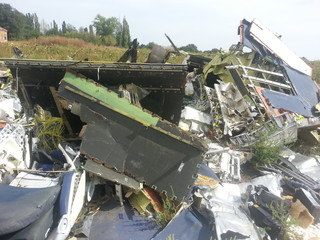 Donetsk,Ukraine - July 17 2014: MH17 Boeing 777 Malaysia Airlines plane crash the details