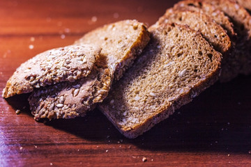 Grain bread close-up