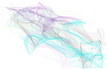 Obraz premium Illustrations of smoky line art. Generative, soft, shape & messy.