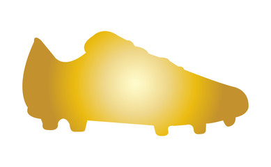Golden soccer shoe
