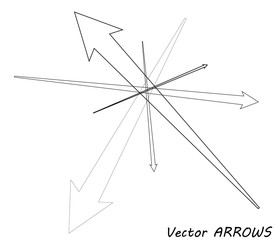 Vector arrows, directions concept