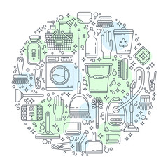 Cleaning concept illustration