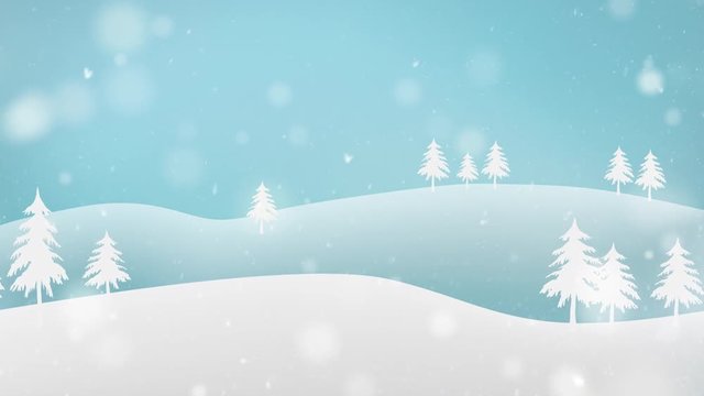 Falling Snow Winter Animation Background