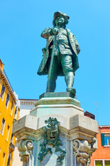 Fototapeta na wymiar Monument in Honour of Carlo Goldoni in Venice