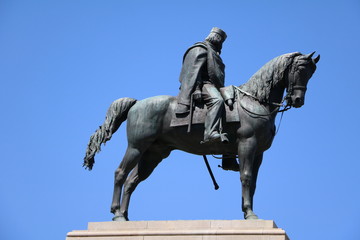 Monument to Garibaldi at Piazzale Giuseppe Garibaldi in Rome Italy