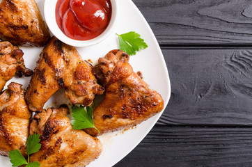 Grilled chicken wings