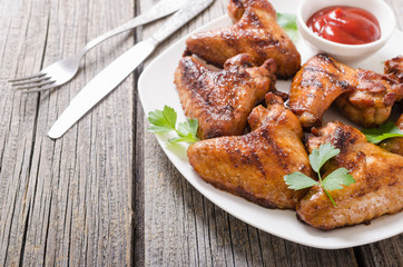 Grilled chicken wings