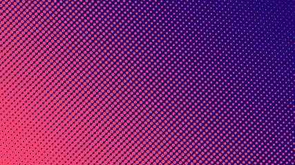 Halftone gradient pattern vector illustration. Pink dotted, blue halftone texture. Pop Art style blue pink halftone, comics Background. Background of Art. Dots background. AI10