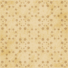 Retro brown cork texture grunge seamless background Round Cross Dot Flower