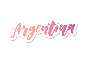 Viva Argentina independence day Phrase Vector Lettering Calligraphy Sticker