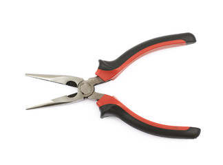 Black and red pliers tool isolated