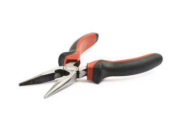 Obraz premium Black and red pliers tool isolated
