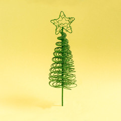 Christmas tree made of wire