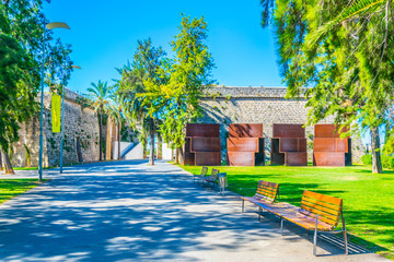 An old fortress hosting Es Baluard art museum in Palma de Mallorca, Spain © dudlajzov