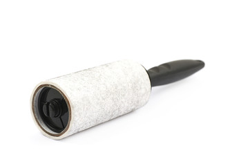Sticky roller for clothes isolated