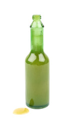 Bottle of hot sauce isolated