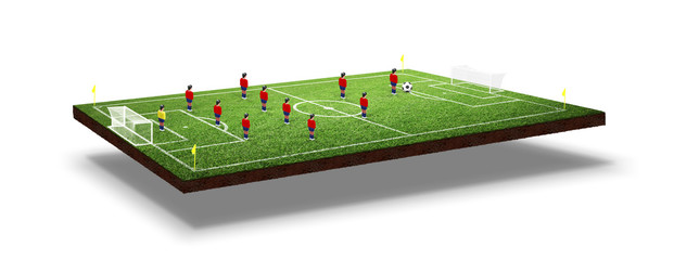 Ball auf dem Fussballplatz