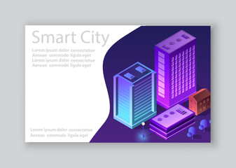 Isometric city business card
