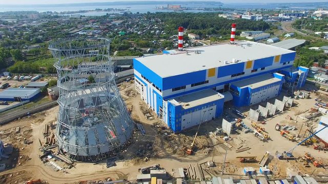 building process of hyperboloid tower for technological equipment cooling