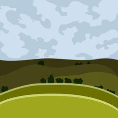 Naklejka premium Isolated landscape image