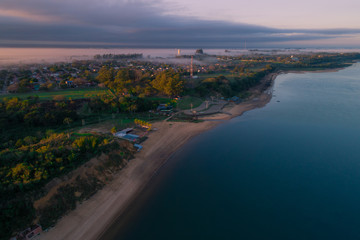 playa de ituzaingo corrientes, rio parana al amanecer