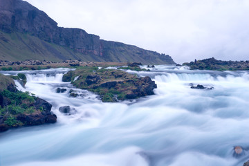 Long time exposure on the river in Iceland