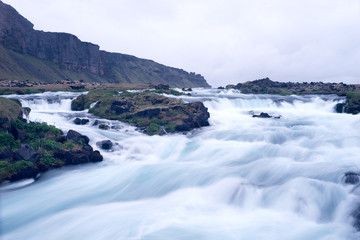 Long time exposure on the river in Iceland