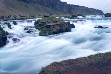 Long time exposure on the river in Iceland