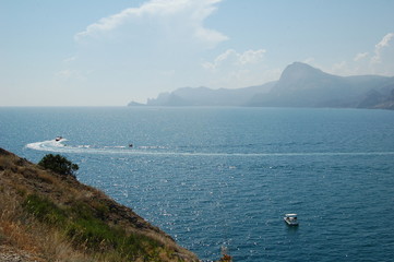 sea, rocks, trees and sky