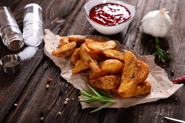 Potato wedges with herbs